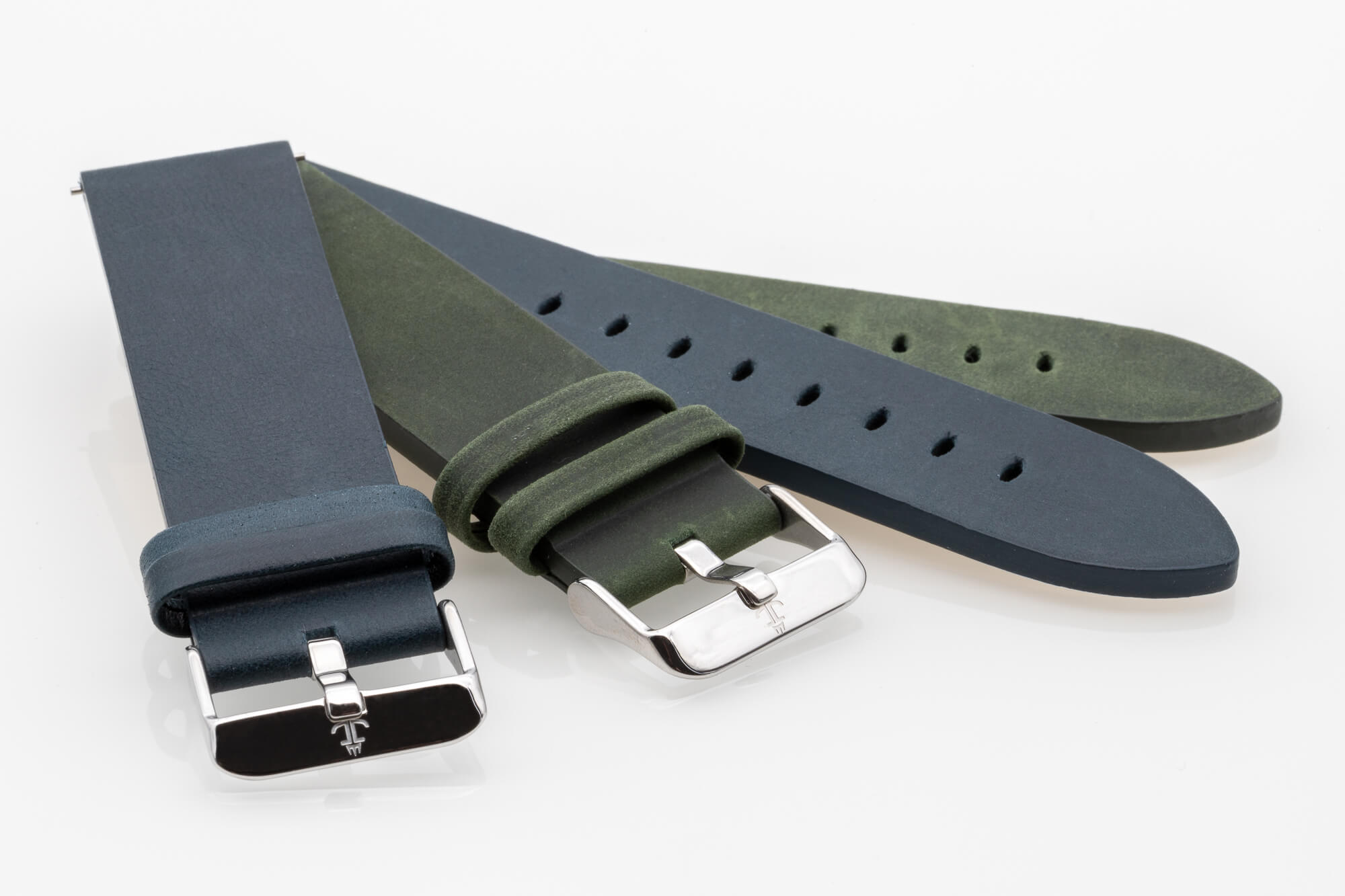 Uhrenarmband Echtleder MOOSGRÜN